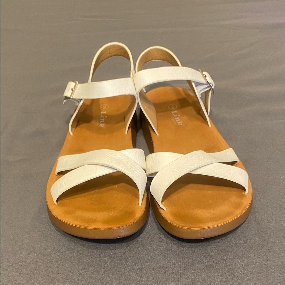 Link White Girls Sandals